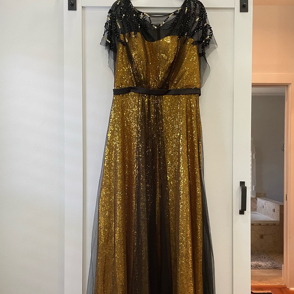Never Used Gold and Black Gown size